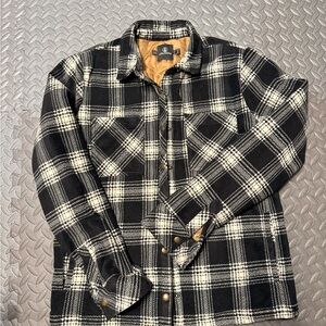 Volcom woman’s Checkered Black and Cream Shirt Jacket